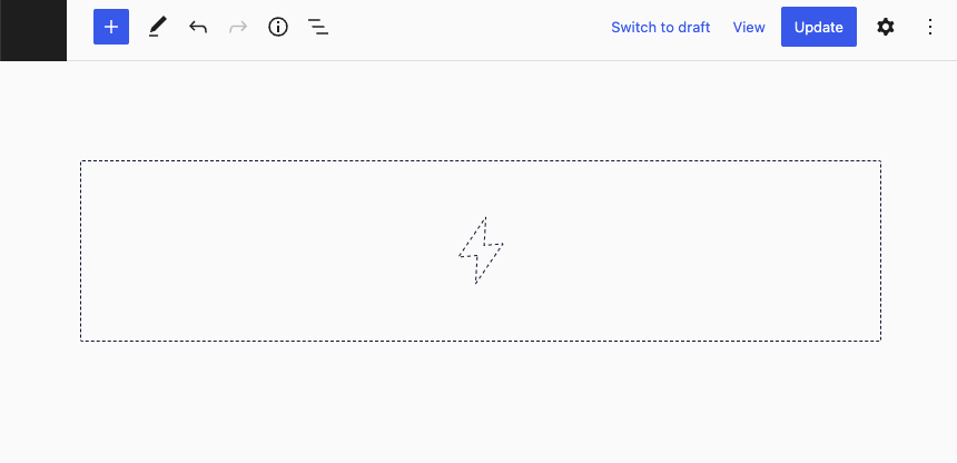 The new placeholder component in the Icon Block.